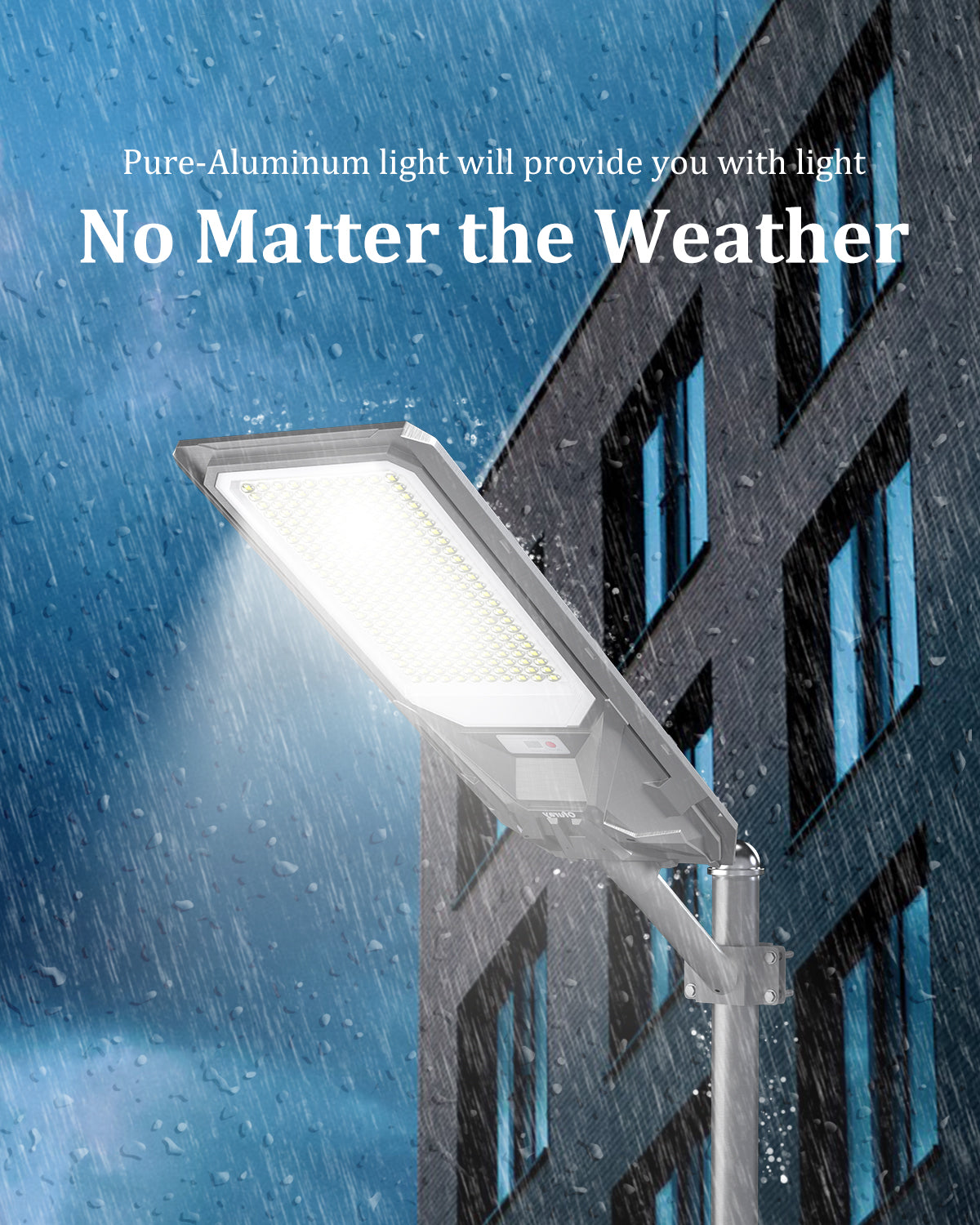 Ofuray Solar Street Light,SFL-OLL Max 36,000Mah High Power Solar Security Flood Lights Parking Lot Lights Commercial Dusk to Dawn, 6500k Waterproof Led with Motion Sensor for Street,Court,Barn