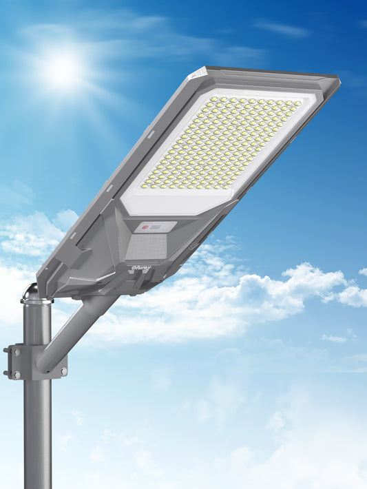 Ofuray Solar Street Light,SFL-OLL Pro 30,000Mah High Power Solar Security Flood Lights Parking Lot Lights Commercial Dusk to Dawn, 6500k Waterproof Led with Motion Sensor for Street,Court,Barn