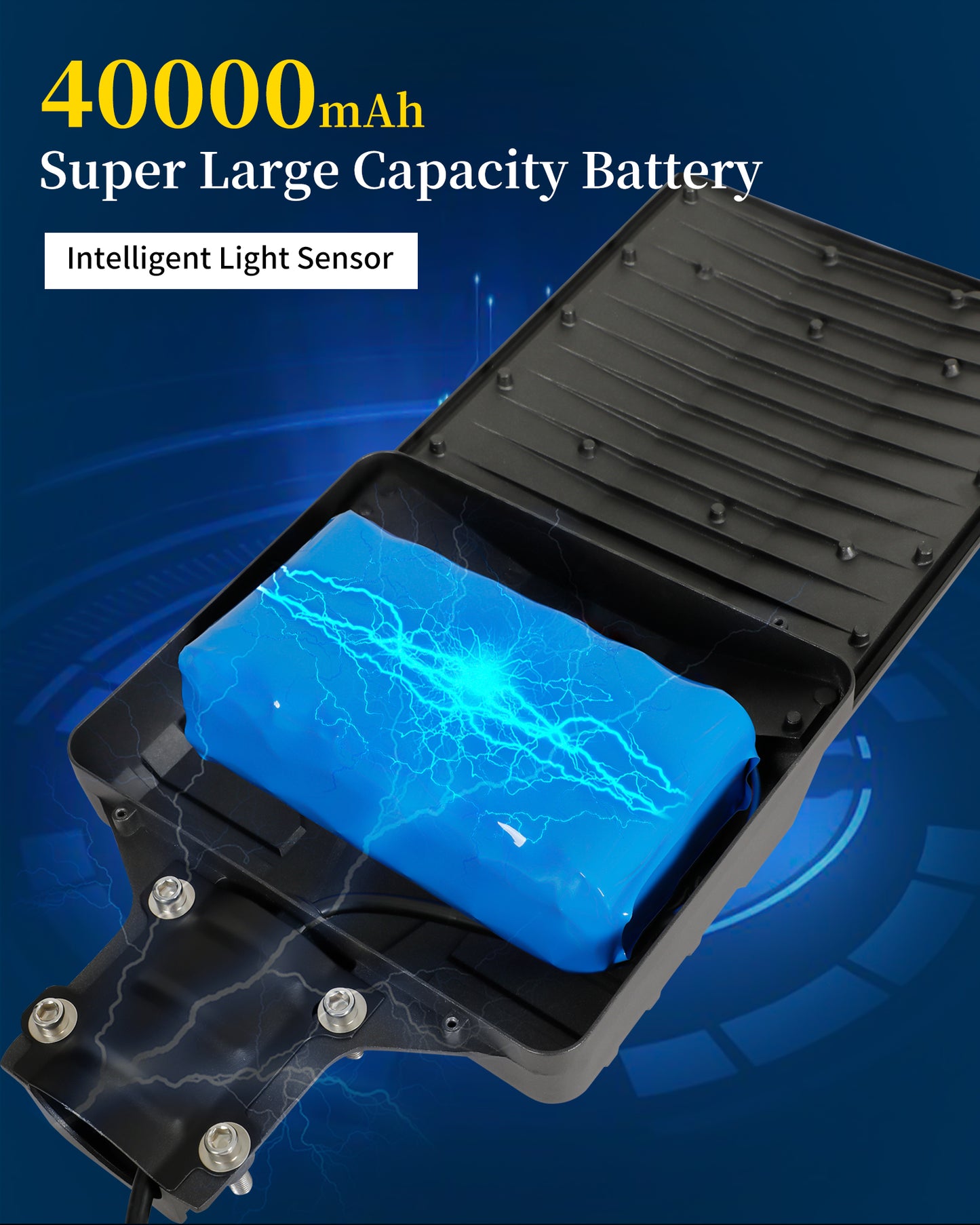 OL-8000W Solar Street Lights Outdoor,Ultra High Power Solar Security Flood Lights Parking Lot Lights Commercial Dusk to Dawn,IP67 6500k Led with Remote for Street,Court,Barn