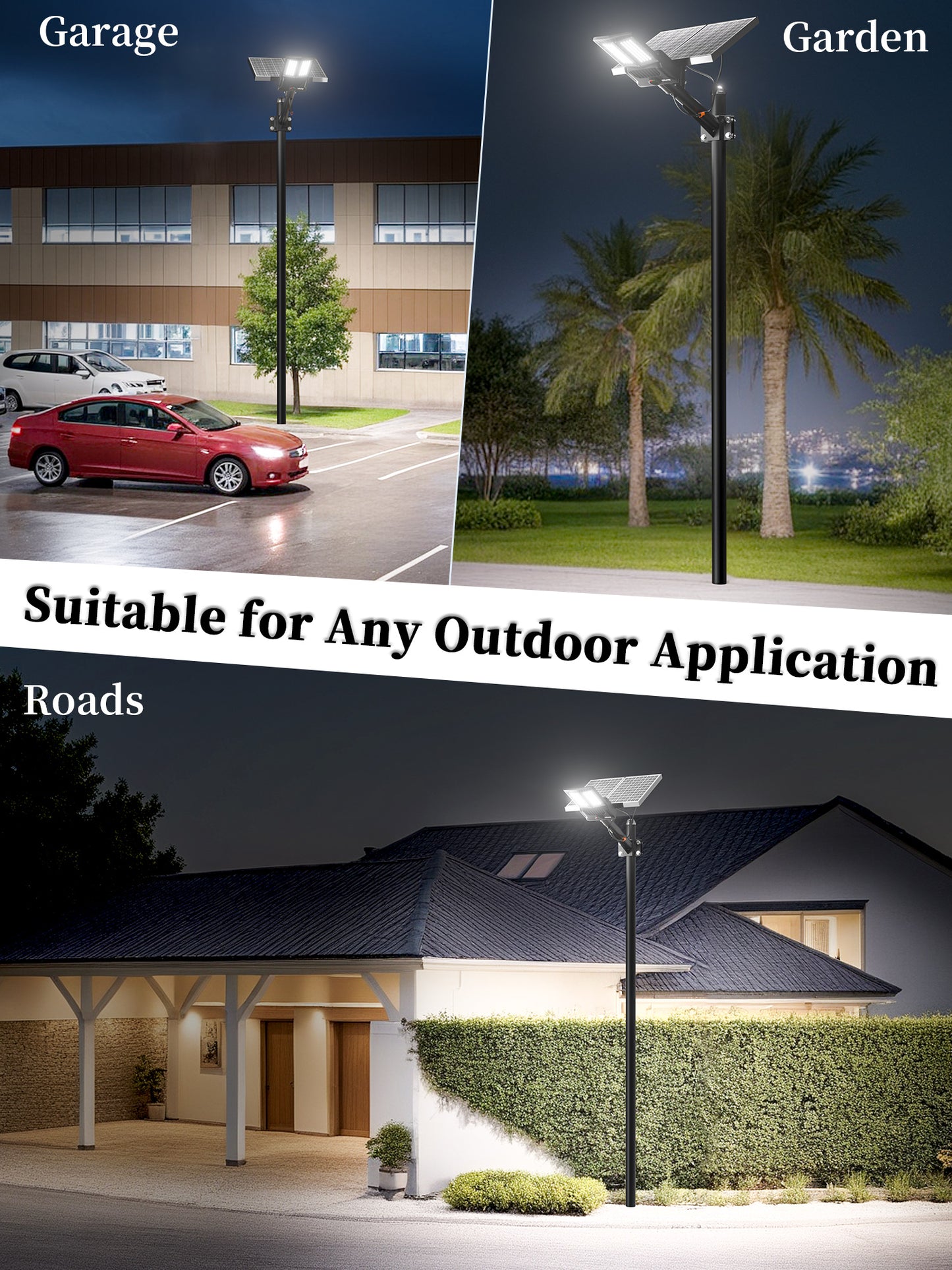 Ofuray Solar Street Lights Outdoor, Commercial Parking Lot Light
