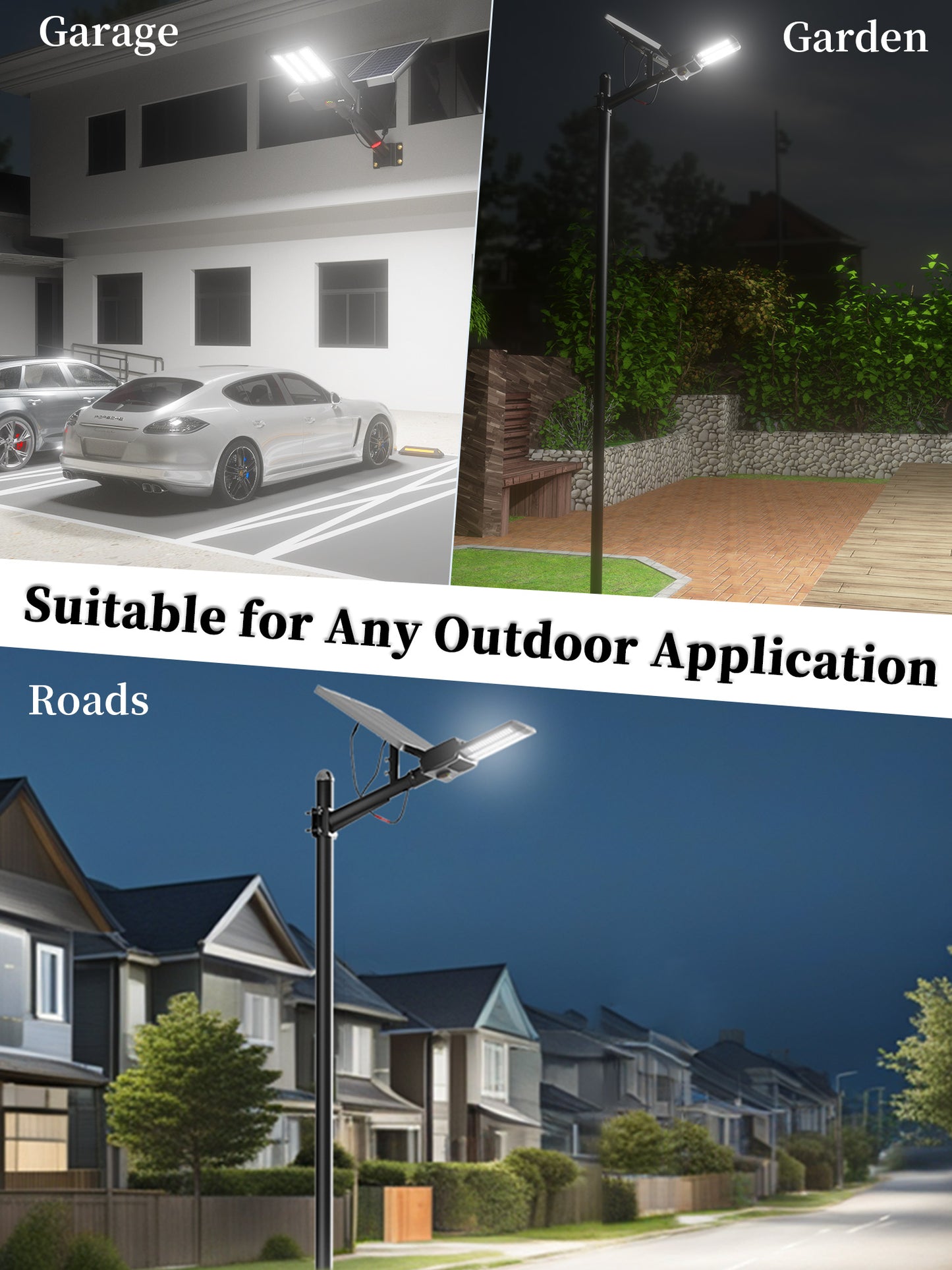Ofuray Of-9800W Solar Street Lights Outdoor, 750000Lm Solar Parking Lot Lights Commercial Dusk to Dawn, 6500k IP67 Big Power with Remote Control for Street,Court,Yard